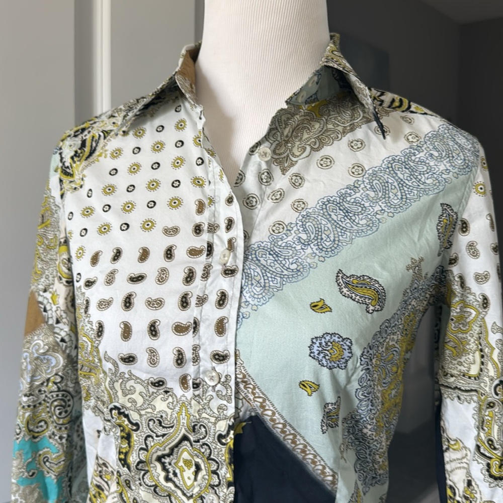 Etro Multicolor Patchwork Button Down Shirt - image 2